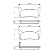 Bosch Front & Rear Pads fits Mazda MX-5 1993-2005 1.6 1.8