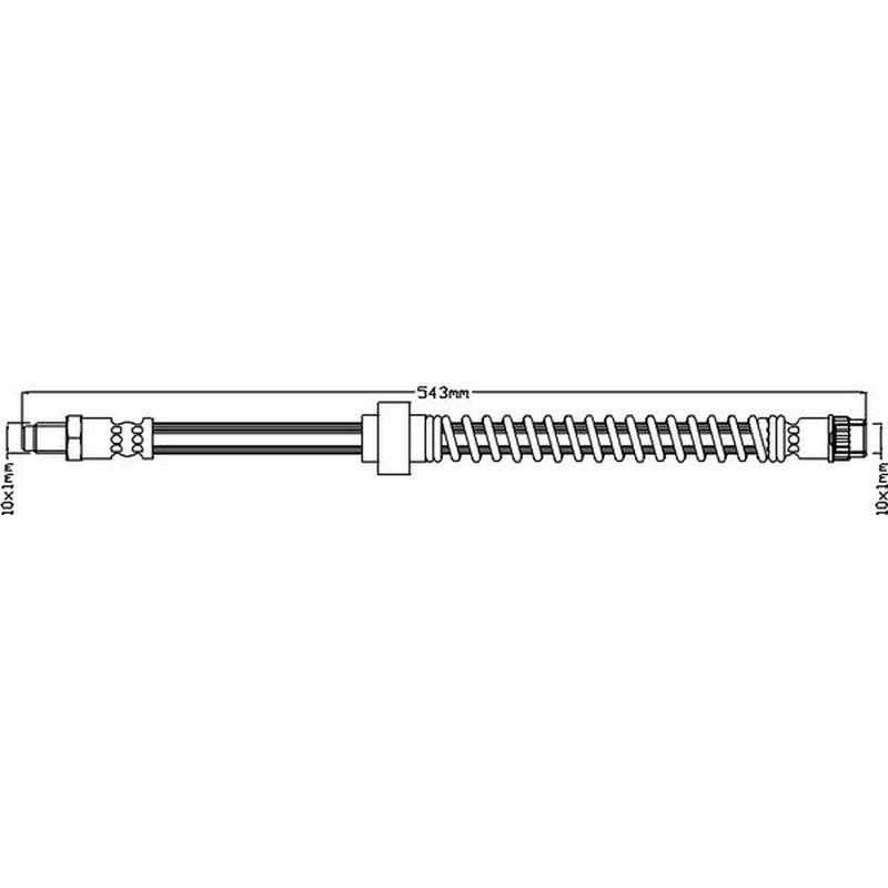 Juratek Brake Hydraulic Hose Line Front fits Nissan Interstar 2002-2006