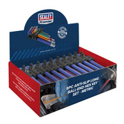 Premier Long Colour-Coded Ball-End Hex Key Set 9pc - Display Box of 10 Sealey Premier - Dynamic Drive