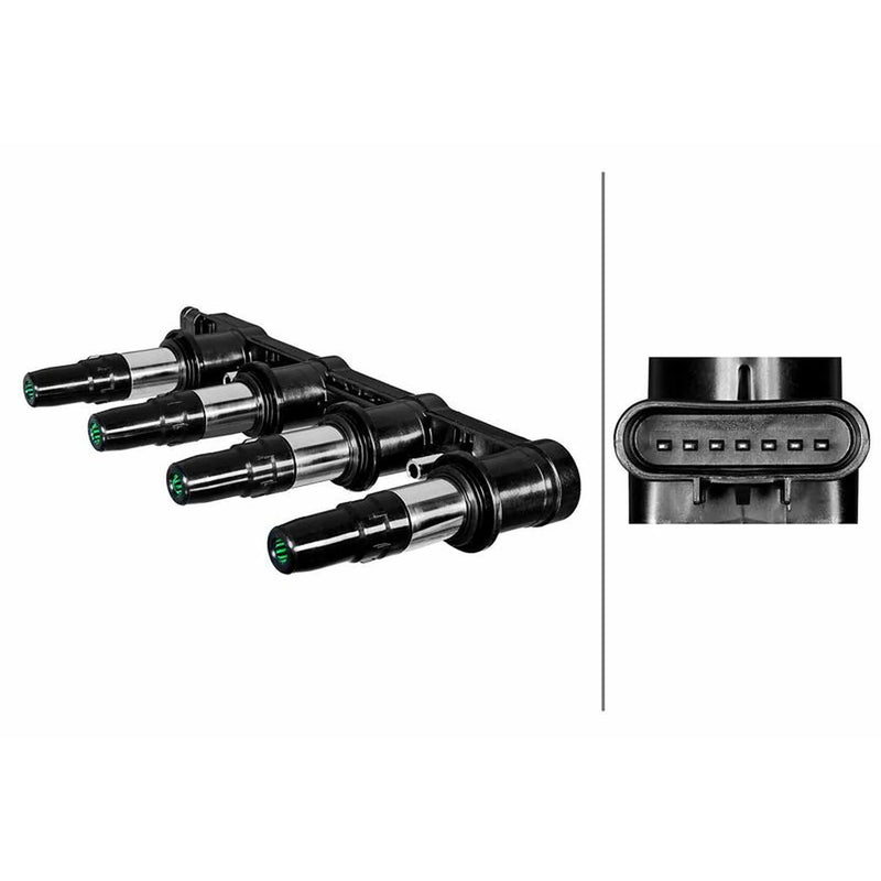 Hella Ignition Coil Pack fits Chevrolet Aveo / Kalos 2008 on 1.4