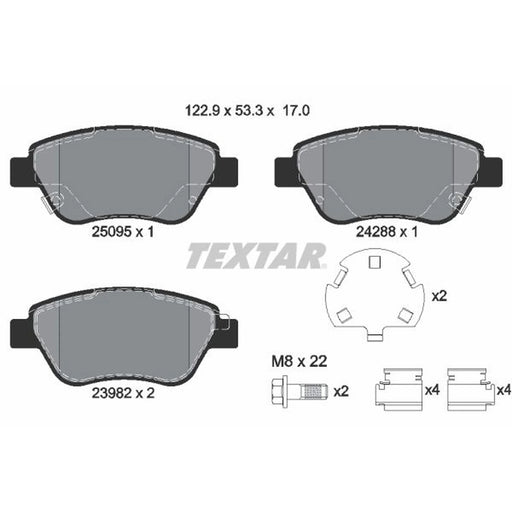 Textar Front Brake Pad Set 2509501