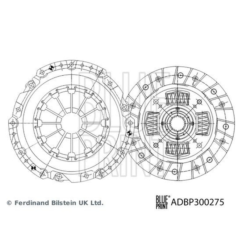 Blue Print Clutch Kit with Central Slave Cylinder fits Suzuki Grand Vitara II