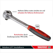 Teng Tools 3/8" Socket Set 6 pt TT1 19 Pieces Teng Tools - Dynamic Drive