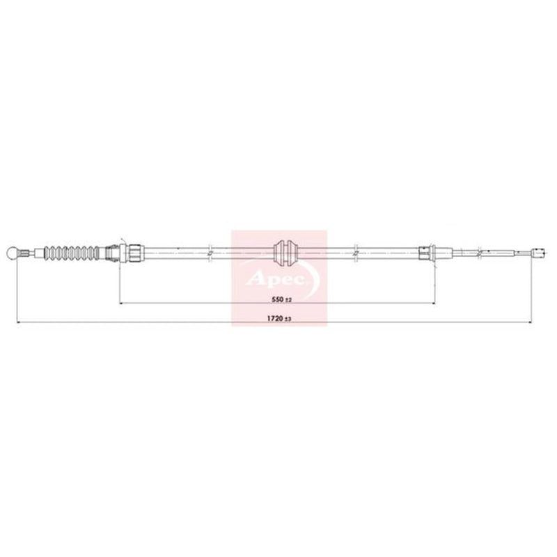 Apec Handbrake Cable Right Rear CAB1982