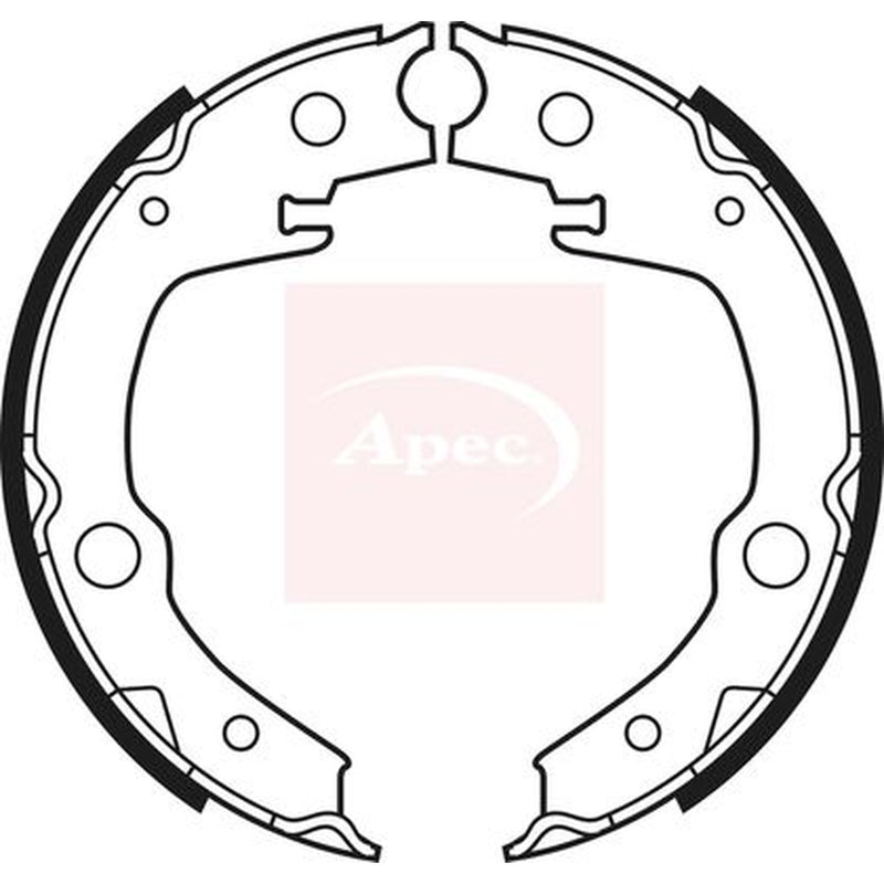 Apec Parking Brake Shoe Set fits Toyota Avensis 2003-2008 1.6 1.8 2.0 2.2 2.4