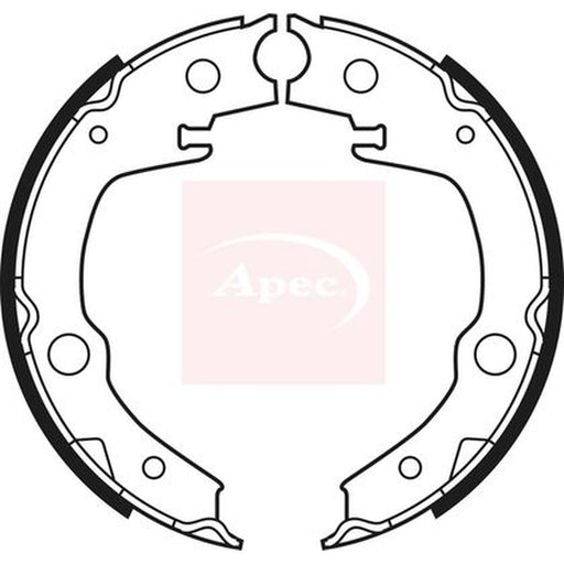 Apec Parking Brake Shoe Set fits Toyota Avensis 2003-2008 1.6 1.8 2.0 2.2 2.4