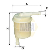 NAPA Fuel Filter Element fits Hyundai Pony / Excel 1990-1995 1.5