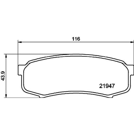 Mintex Rear Brake Pad Set MDB1696