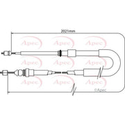 Apec Handbrake Cable Left Rear fits Renault Megane II 2002-2009