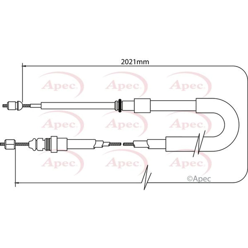 Apec Handbrake Cable Right Rear CAB1379