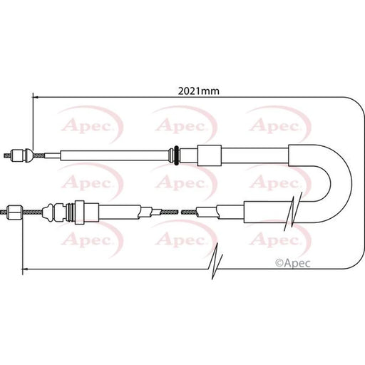 Apec Handbrake Cable Right Rear CAB1379