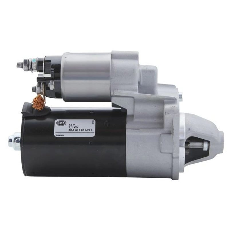 Hella Starter Motor 12V 1.1kW 9 Teeth fits Abarth 500 / 595 / 695 2008 on 1.4