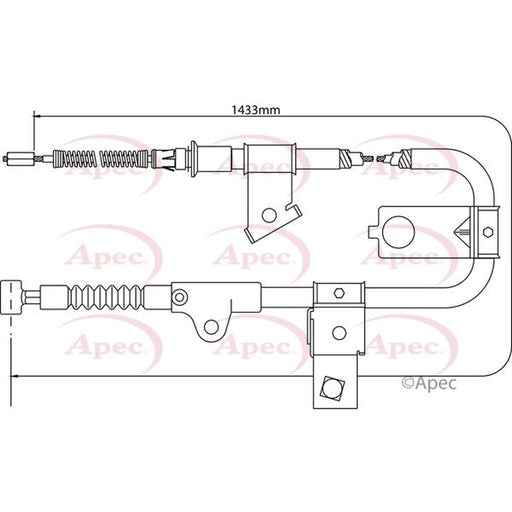 Apec Handbrake Cable Right Rear CAB1308