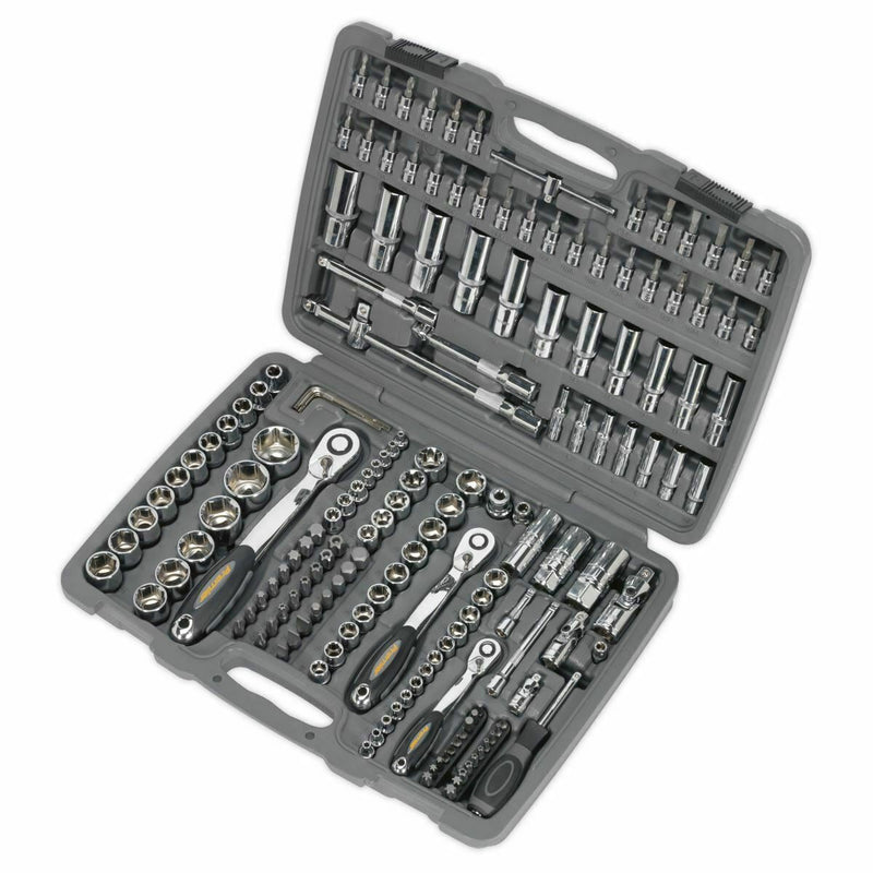 Sealey Socket Set 172pc 1/4",3/8" & 1/2"Sq Dr 6pt WallDrive Metric AK7955 Sealey - Dynamic Drive