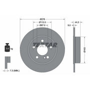 Textar 2 x Solid Rear Brake Discs 92241303-x2