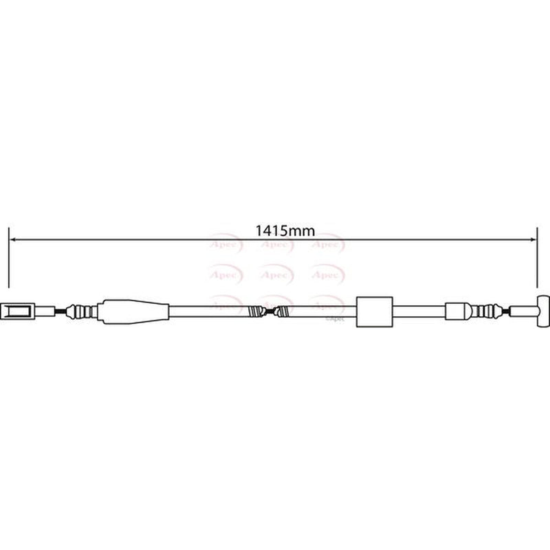 Apec Handbrake Cable Left Rear fits Iveco Daily IV 2006-2011