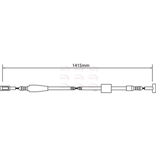 Apec Handbrake Cable Left Rear fits Iveco Daily IV 2006-2011
