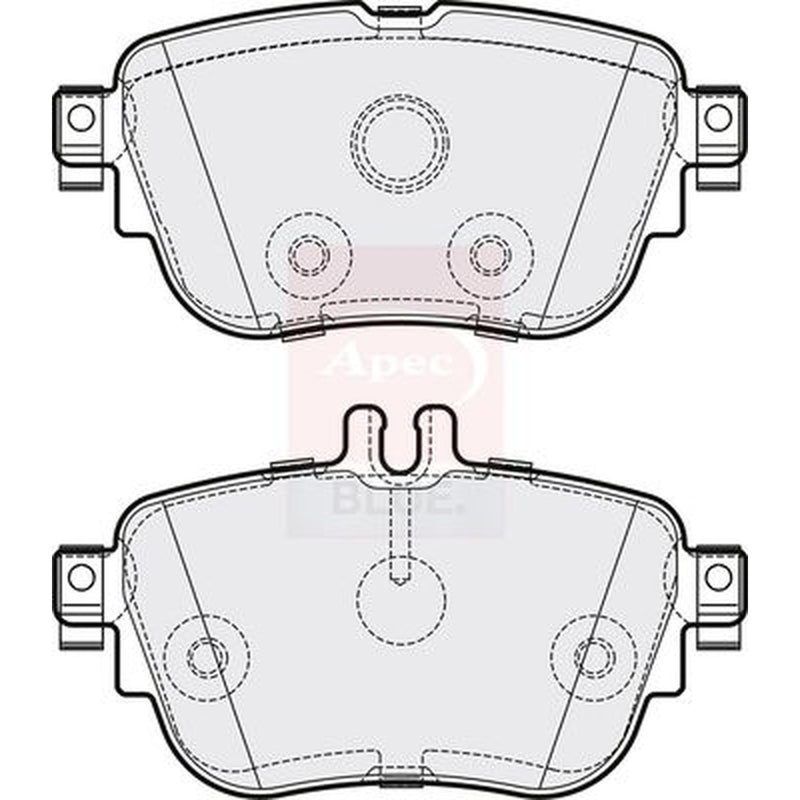 Apec Rear Brake Pad Set fits Mercedes-Benz Cls 2018 on 257.314