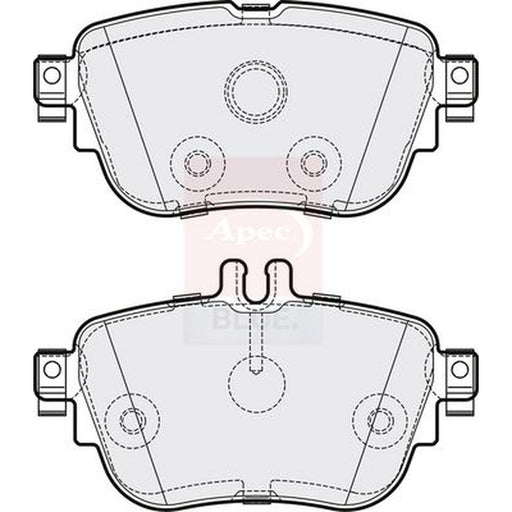Apec Rear Brake Pad Set fits Mercedes-Benz Cls 2018 on 257.314