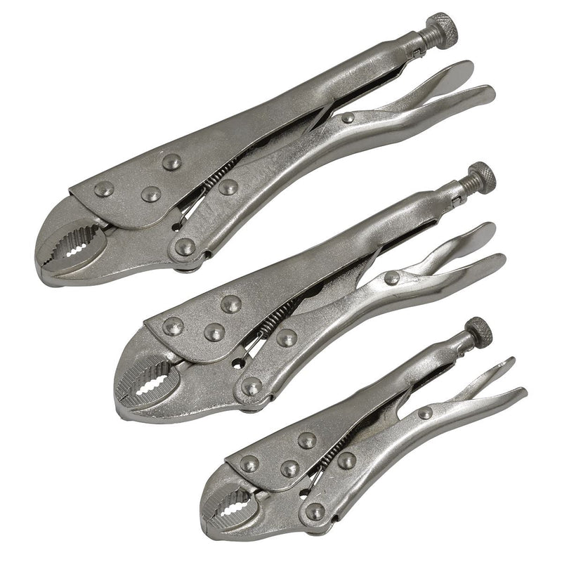 Sealey Locking Pliers Set 3pc S0463 Sealey - Dynamic Drive
