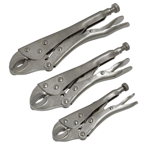 Sealey Locking Pliers Set 3pc S0463 Sealey - Dynamic Drive