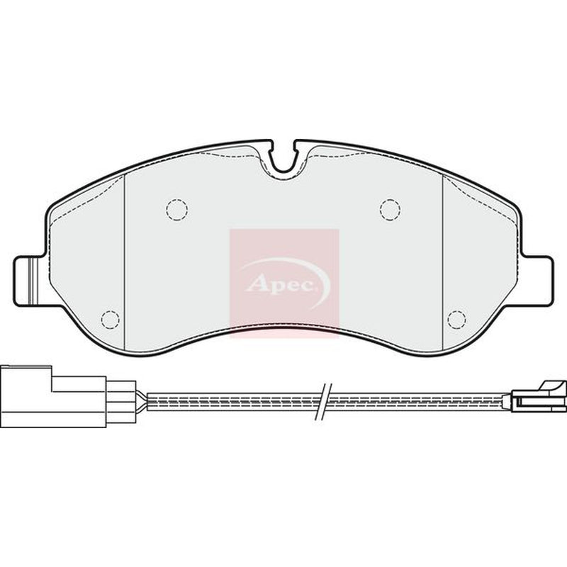 Apec Front Brake Pad Set fits Ford Tourneo Custom V362 Bus 2012-2023 2.0 2.2