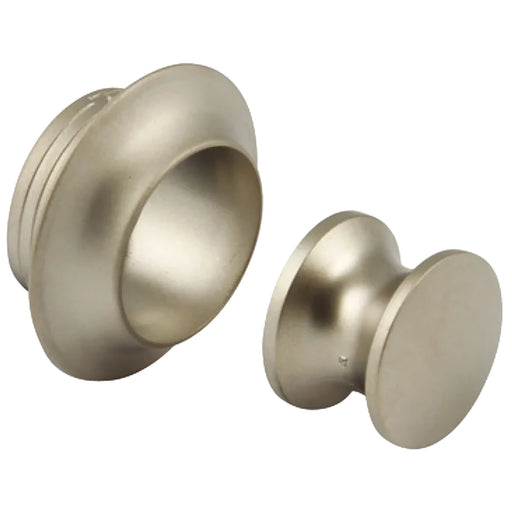 Hafele Push Button 13mm Matt Nickel with Rosette