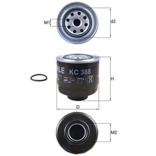 Mahle Fuel Filter Element fits Mitsubishi L200 / Triton 2005-2015 2.5