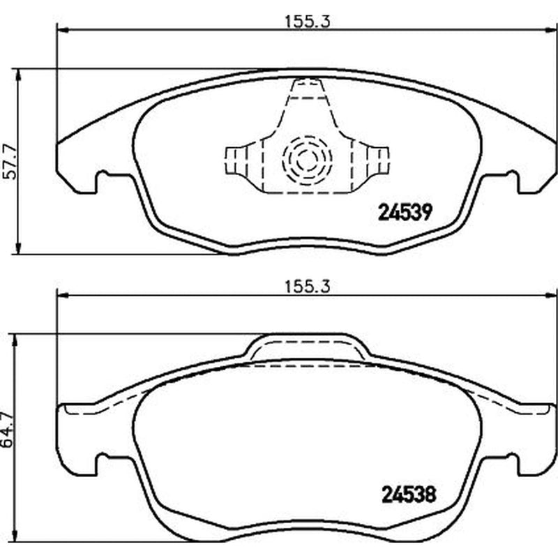 DON Front Brake Pad Set fits Citroën Berlingo Box Body/Mpv 2008-2021 1.6