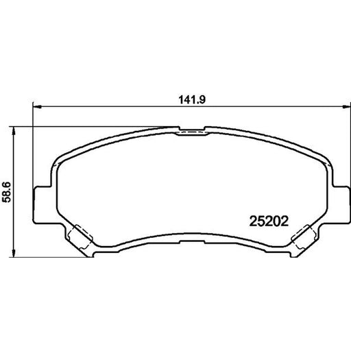Mintex Front Brake Pad Set fits Nissan Juke 2014-2019 1.6