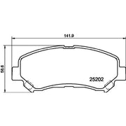 DON Front Brake Pad Set fits Nissan Juke 2014-2019 1.6