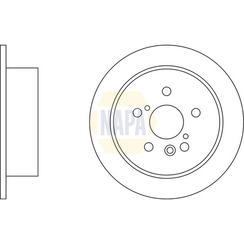 NAPA 2 x Solid Brake Discs fits Lexus Rx 2003-2015