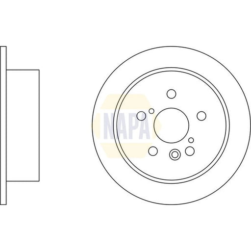 NAPA 2 x Solid Brake Discs fits Lexus Rx 2003-2015