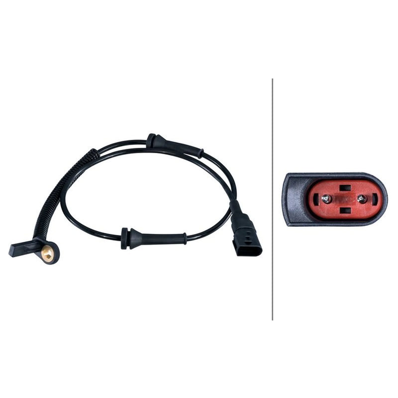 Hella ABS Wheel Speed Sensor Front fits Ford Fiesta V 2001-2010 1.25 1.3 1.4 1.6