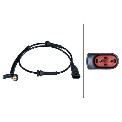 Hella ABS Wheel Speed Sensor Front fits Ford Fiesta V 2001-2010 1.25 1.3 1.4 1.6