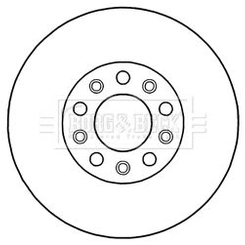 Borg & Beck Front Brake Discs & Pads fits Alfa Romeo Giulietta 2010-2020 1.4 1.6