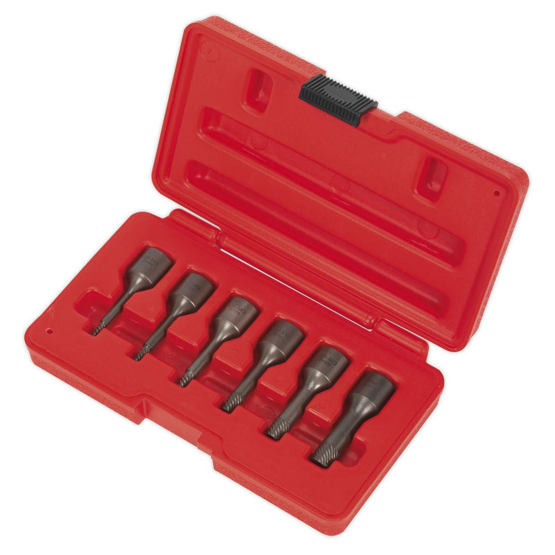 Sealey Screw Extractor Set 6pc 3/8"Sq Drive Sealey  - Dynamic Drive
