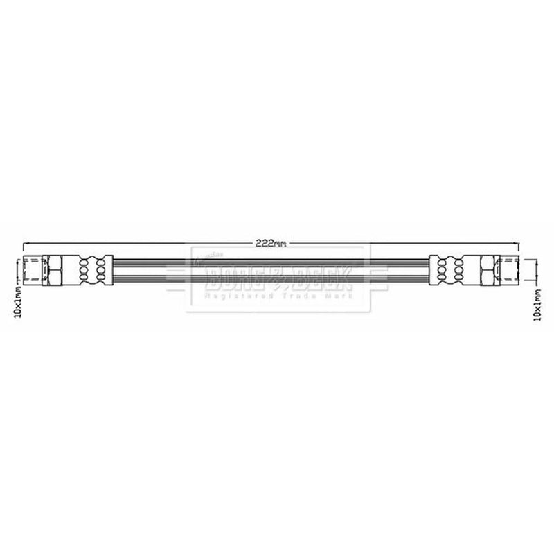 Borg & Beck Brake Hydraulic Hose Line inner BBH6053