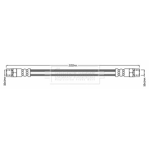 Borg & Beck Brake Hydraulic Hose Line inner BBH6053
