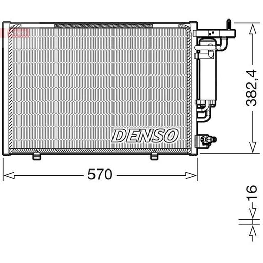 Denso Air Conditioning Condenser fits Ford Ka 2008-2016 1.2