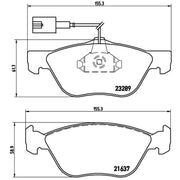 Brembo Front & Rear Pads fits Fiat Punto 1999-2012 1.8 1.9 188.738