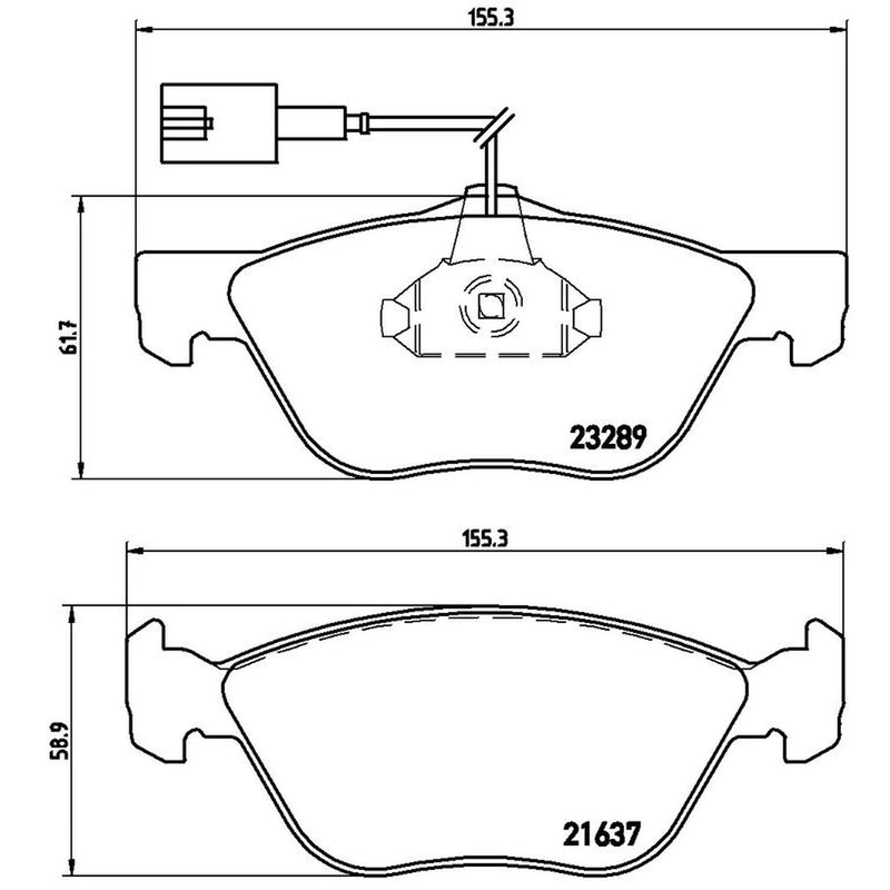 Brembo 4 x Front Brake Pad Set fits Alfa Romeo 145 1995-2001 1.8 2.0