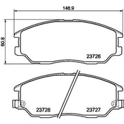 DON Front Brake Internally Vented Discs & Pads fits Kia Opirus 2006-2012 3.8