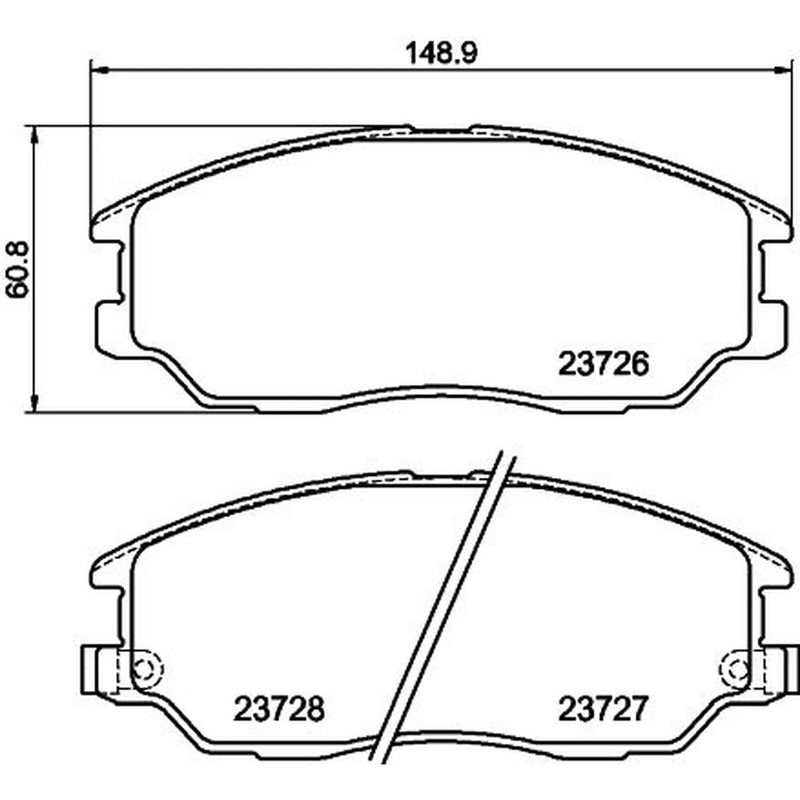 DON Front Brake Internally Vented Discs & Pads fits Kia Opirus 2006-2012 3.8