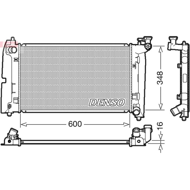 Denso Engine Radiator fits Toyota Corolla 2001-2008 1.4 1.6