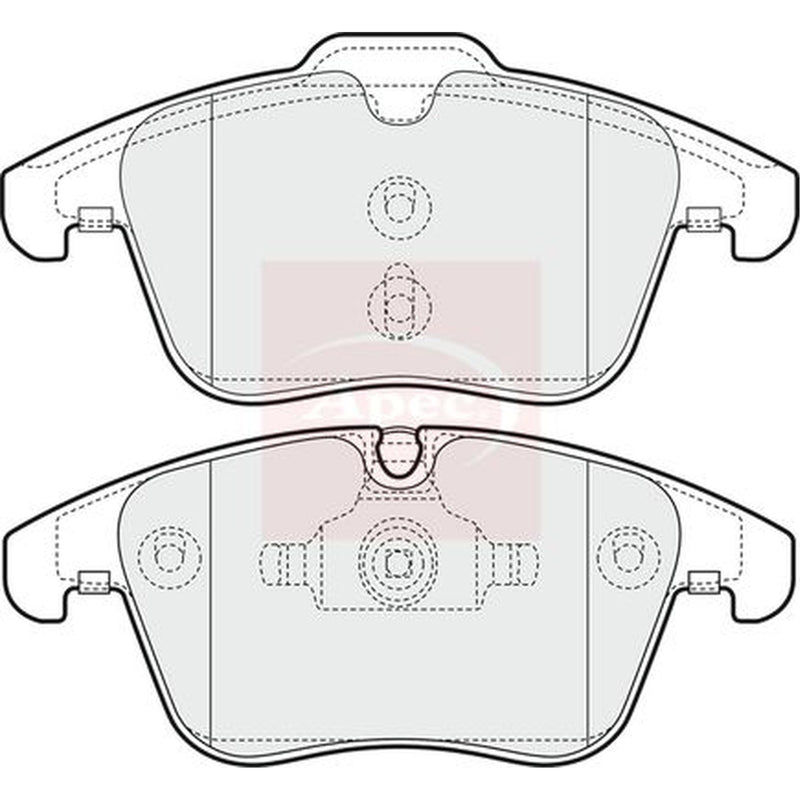 Apec Front Brake Pad Set fits Daimler Super Eight 2005-2009 4.2