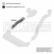 First Line Intercooler Turbo Charge Air Hose fits BMW 1 2007-2013