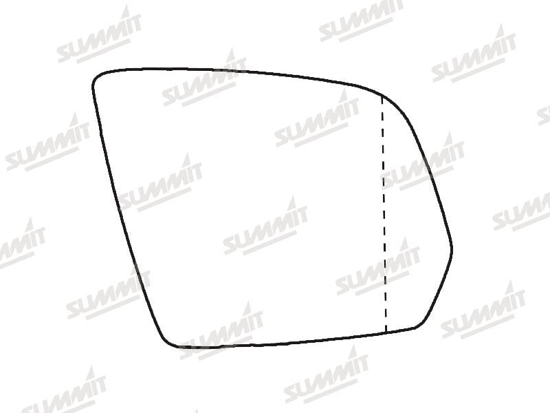 Summit Heated Base Plate With Blind Spot Mirror Glass fits Mercedes W164 / X164 08 to 12 RHS Summit - Bars 4 Cars