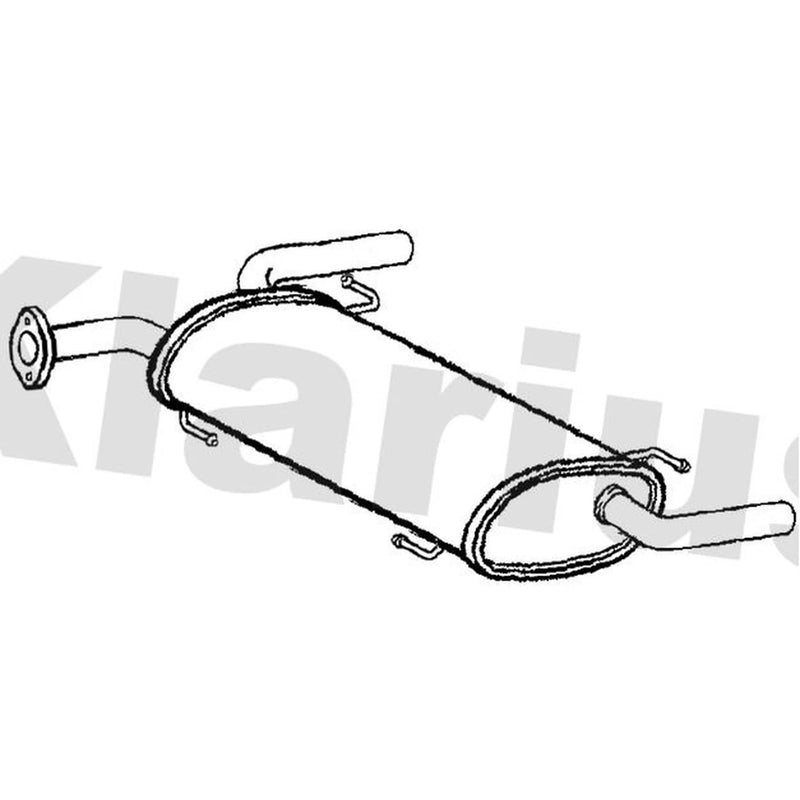 Klarius Box With Tail Pipe Rear fits Suzuki Swift III 2006-2015 1.6
