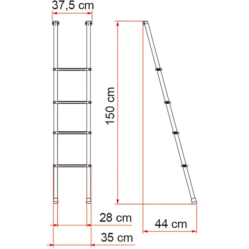 Fiamma Deluxe 4B Bunk Ladder (02426-12-) Fiamma - Dynamic Drive